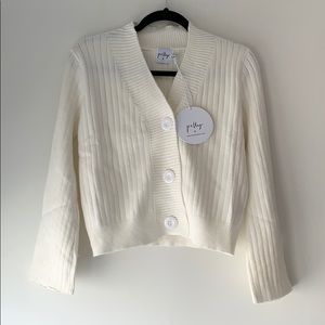 White Cropped Cardigan